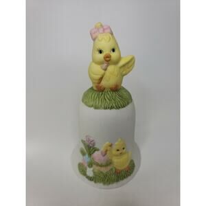 Vintage Great Western Trading Easter Baby Chick Porcelain Bell New in Box U77/14